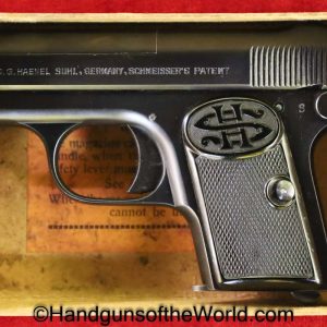 Haenel Schmeisser, Model 1, 6.35mm, Mint, in Box, Boxed, German, Germany, Handgun, Pistol, C&R, Collectible, VP, Vest Pocket, Model I, 6.35, 25, .25, acp