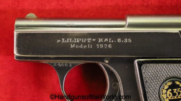 Menz, Liliput, Model 1926, 6.35mm, German, Germany, Handgun, Pistol, C&R, Collectible, VP, Vest Pocket, 25, .25, acp, auto, 6.35, 1926, Model, Hand gun
