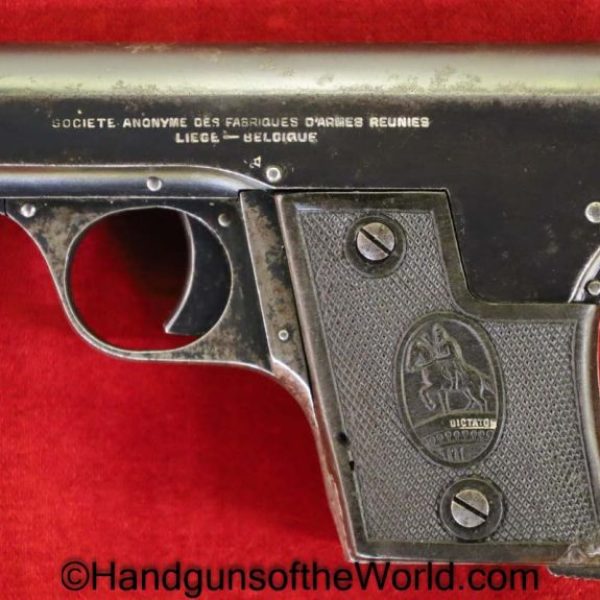 Fabrique D'Armes Reunies, Dictator, 6.35mm, Model 2, Model II, Belgian, Belgium, Handgun, Pistol, C&R, Collectible, VP, Vest Pocket, 25, .25, acp, auto, 6.35