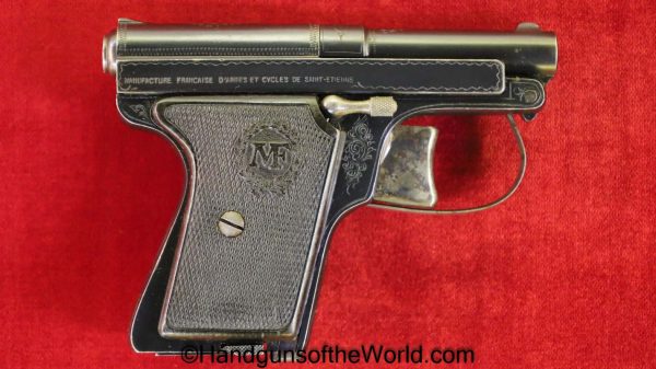 Manufacture Francais D'Armes et Cycles, No2, Pocket, 6.35mm, Factory Engraved, Engraved, LeFrancais, Handgun, Pistol, C&R, Collectible, VP, Vest Pocket, .25