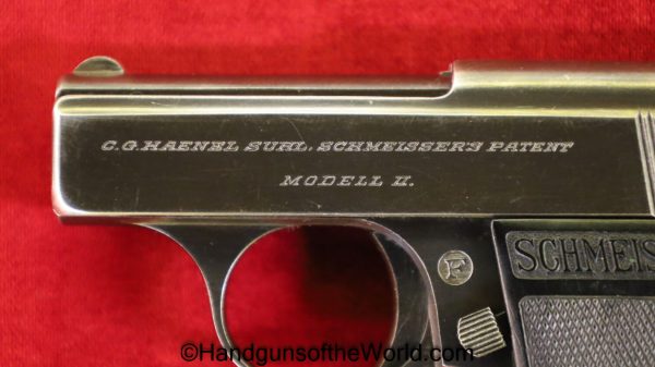 Haenel Schmeisser, Model II, 6.35mm, German, Germany, Handgun, Pistol, C&R, Collectible, VP, Vest Pocket, Model 2, 25, .25, acp, auto, 6.35, Model, 2, II