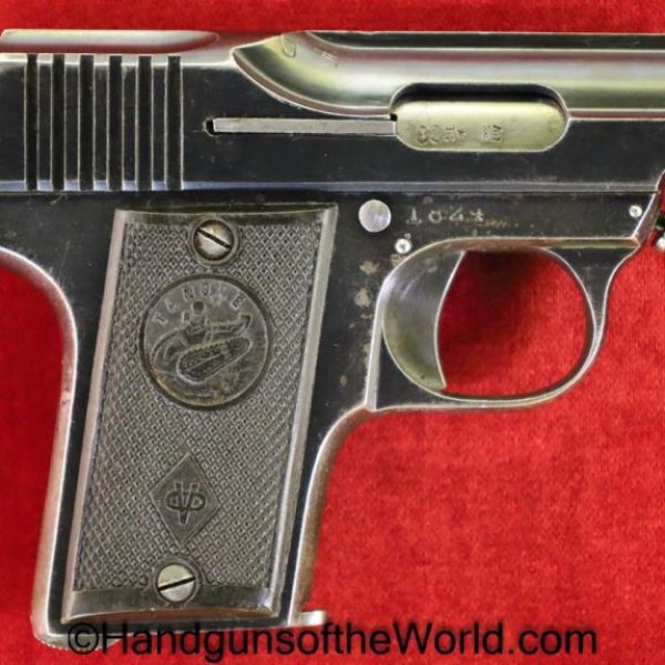 Ojanguren Y Vidosa, Tanque, 6.35mm, 6.35, 25, .25, acp, auto, Handgun, Pistol, C&R, Collectible, VP, Vest Pocket, Spain, Spanish, Hand gun