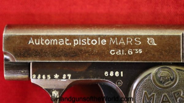 Kohout & Spol, Mars, 6.35mm, Czech, Dated, 1937, Czechoslovakia, Handgun, Pistol, C&R, Collectible, VP, Vest Pocket, 6.35, 25, .25, acp, auto, Hand gun