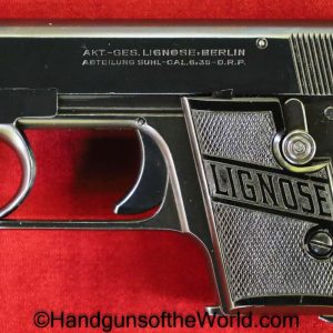 Lignose, Model 2A, 6.35mm, 2nd Variation, Outstanding, Einhand, German, Germany, Handgun, Pistol, C&R, Collectible, VP, Vest Pocket, 25, .25, 6.35, acp, 2A