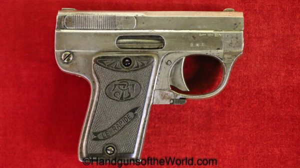 J. Bertrand, Le Rapid, 6.35mm, LeRapid, Belgian, Belgium, Factory Nickel, Handgun, Pistol, C&R, Collectible, VP, Vest Pocket, 25, .25, 6.35, acp, auto