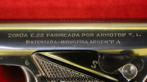 Hafdasa, Zonda, .22lr, Thumb Cocking, Oddity, with Box, Boxed, Handgun, Pistol, C&R, Collectible, Argentine, Argentina, 1955, 22, .22, 22lr, Hand gun