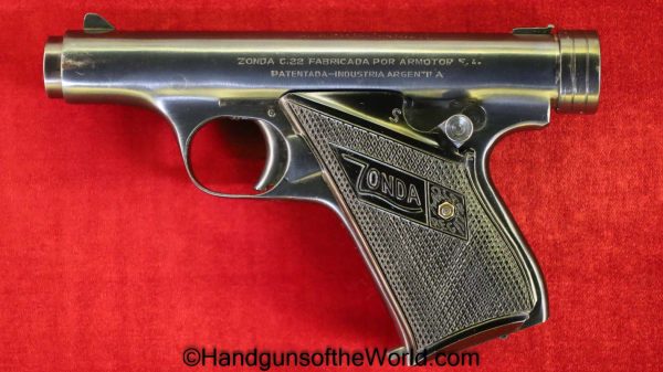 Hafdasa, Zonda, .22lr, Thumb Cocking, Oddity, with Box, Boxed, Handgun, Pistol, C&R, Collectible, Argentine, Argentina, 1955, 22, .22, 22lr, Hand gun