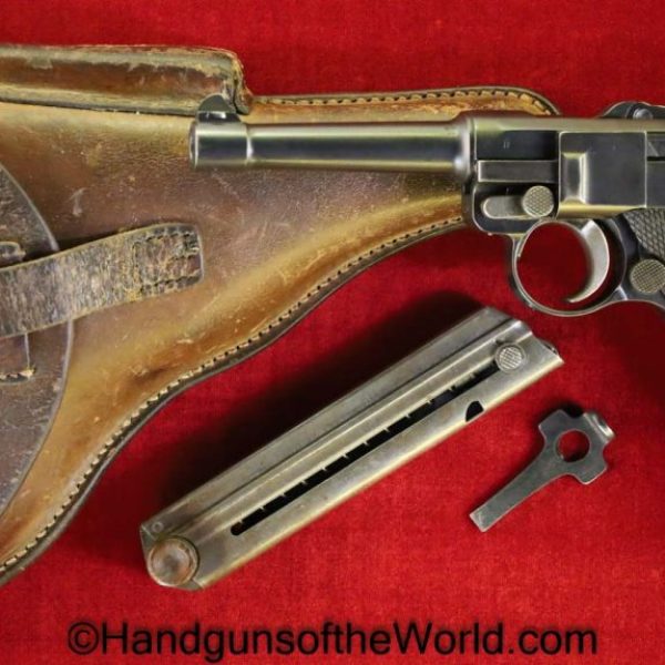 Luger, DWM, 1929, Police, Sneak, 9mm, 2 Matching Magazines, Matching Holster, Matching Tool, German, Germany, Handgun, Pistol, C&R, Collectible, P08, P-08