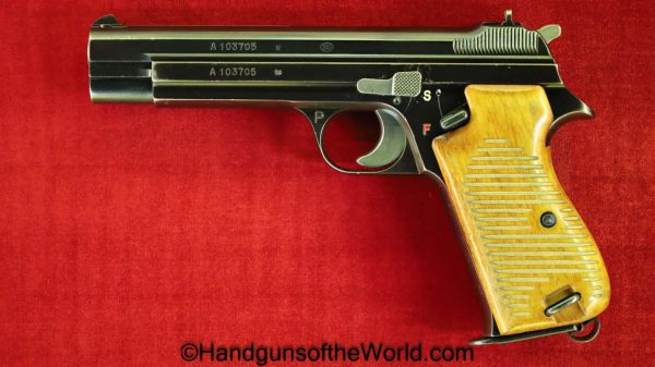 SIG, P49, 9mm, Early, Swiss, Military, Switzerland, Handgun, Pistol, C&R, Collectible, P-49, P 49, P.49, Hand gun, Unaltered, Vintage, Old