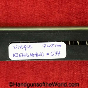 Unique, Kreigsmodell, 7.65mm, Magazine, Clip, Mag, Original, Collectible, 544, #544, Kriegsmodell, 32, .32, acp, auto, 7.65, Handgun, Pistol, Hand gun