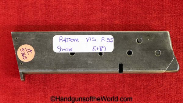 Radom, VIS, P-35, 9mm, Magazine, Clip, Mag, Original, Collectible, P35, P 35, P.35, E189, E/189, German, Germany, Handgun, Pistol, Hand gun, WWII, WW2
