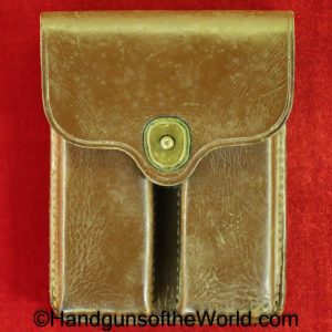Colt, 1911A1, Leather, Double Magazine Pouch, Government, General Officers, Model, Double, Magazine, Pouch, Brown, leather, US, Boyt 46, Boyt, 46, 1946