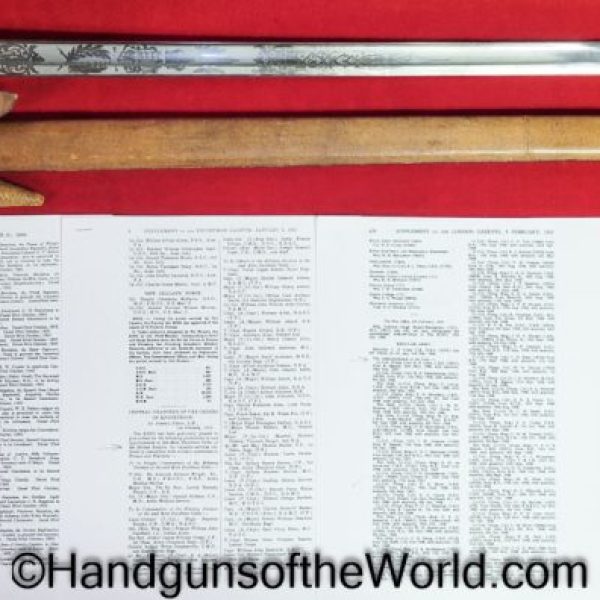 British, Calvary, Sword, with Provenance, F.A. Shaw, 1914, Frederick Arthur Shaw, West Riding Regiment, Original, Collectible, English, WWI, WW1