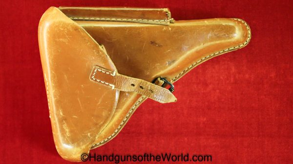 Luger, P.08, Holster, Commercial Pattern, Commercial, brown, leather, hard shell, Hardshell, Original, Collectible, German, Germany, P08, P 08, P-08