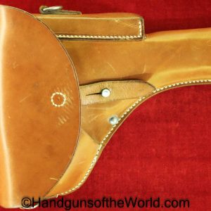 SIG, P49, Holster, Swiss, Military, Switzerland, Original, Collectible, Tan, leather, F. Burri reichenbach, 1967, P-49, P 49, P.49, Handgun, Pistol, Hand gun