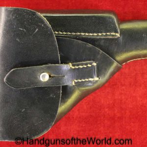 Walther, PP, Holster, SS Pattern, SS, black, leather, breakaway, DRGM-Akah, Akah, Original, Collectible, German, Germany, WWII, WW2, Handgun, Pistol