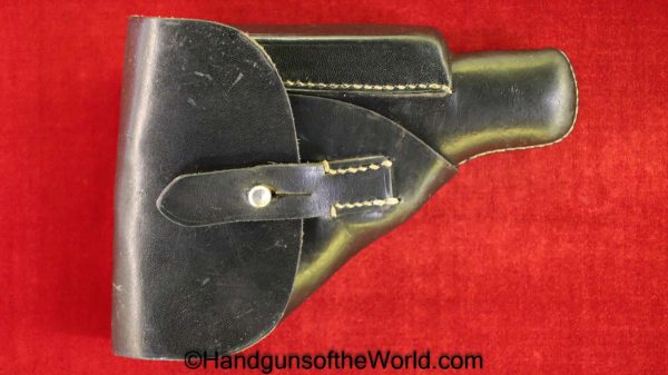 Walther, PP, Holster, SS Pattern, SS, black, leather, breakaway, DRGM-Akah, Akah, Original, Collectible, German, Germany, WWII, WW2, Handgun, Pistol