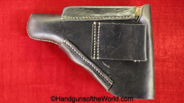 Walther, PP, Holster, SS Pattern, SS, black, leather, breakaway, DRGM-Akah, Akah, Original, Collectible, German, Germany, WWII, WW2, Handgun, Pistol