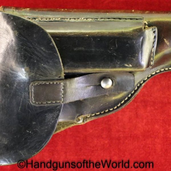 Walther, PP, Holster, Dated, 1941, Police, Black, leather, pattern, Schaumbach 7 Co- Berlin, Original, Collectible, German, Germany, WWII, WW2, Pistol