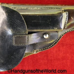 Walther, PP, Holster, Dated, 1941, Police, Black, leather, pattern, Schaumbach 7 Co- Berlin, Original, Collectible, German, Germany, WWII, WW2, Pistol