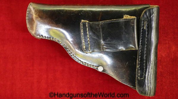 Walther, PP, Holster, Dated, 1941, Police, Black, leather, pattern, Schaumbach 7 Co- Berlin, Original, Collectible, German, Germany, WWII, WW2, Pistol