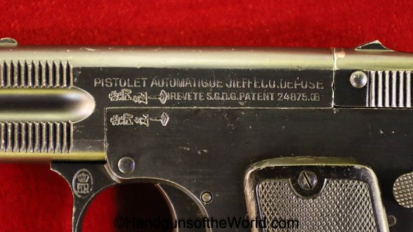 Jieffeco, Model 1911, 6.35mm, Vest Pocket, Handgun, Pistol, C&R, Collectible, Belgian, Belgium, 1911, VP, 6.35, 25, .25, acp, auto, Model, Hand gun