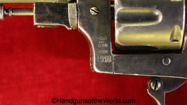 Italian, 1889, Bodeo Revolver, 10.35mm, Folding Trigger Model, Dated, 1918, Mida-Castelli Brescia, Enlisted, Italy, Handgun, C&R, Collectible, WWI, WW1