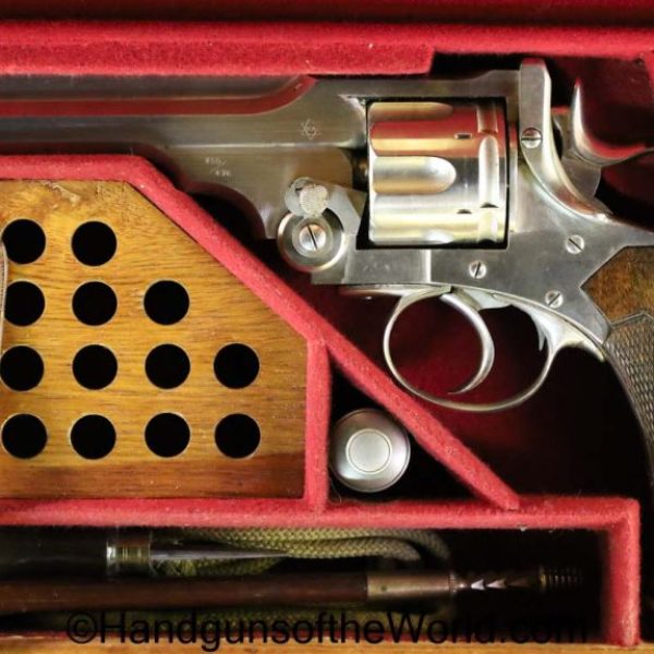 Webley, Model 1892, .455, Inscribed, with Travelers Case, 1892, Handgun, Revolver, C&R, Collectible, 455, .450, 450, British, with Case, Cased, English
