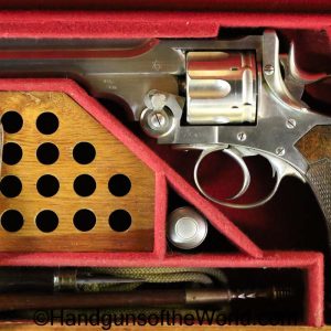 Webley, Model 1892, .455, Inscribed, with Travelers Case, 1892, Handgun, Revolver, C&R, Collectible, 455, .450, 450, British, with Case, Cased, English