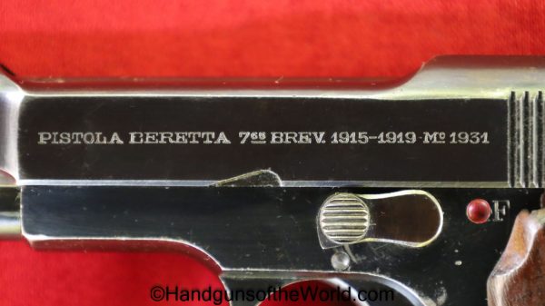Beretta, 1931, Straight Grip, with Naval Grips, Naval, Navy, RM, Regia Marina, Handgun, Pistol, C&R, Collectible, Italy, Italian, 7.65, 32, .32, acp, auto