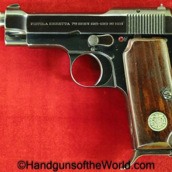 Beretta, 1931, Straight Grip, with Naval Grips, Naval, Navy, RM, Regia  Marina, Handgun, Pistol, C&R, Collectible, Italy, Italian, 7.65, 32, .32, acp, auto