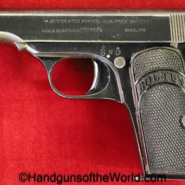 Francisco Arizmendi, Boltun, 7.65mm, Geco, Retailer Marked, 1942, Spain, Spanish, German, Germany, Arizmendi, Handgun, Pistol, C&R, Collectible, 32, .32