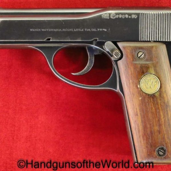 Weiner Waffenfabrik, Little Tom, 7.65mm, Early, Double Action, Austria, Austrian, Handgun, Pistol, C&R, Collectible, Pocket, Wiener Waffenfabrik, 32, .32