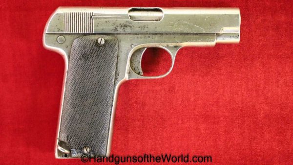 Gabilondo & Urresti, Radium, 7.65mm, Unique Sliding Grip Loading System, Spain, Spanish, Sliding Grip, Handgun, Pistol, C&R, Collectible, Pocket, 32, .32