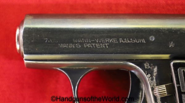 Mann, Pocket, 7.65mm, .380, Consecutive Pair, Pair, Consecutive, German, Germany, Handgun, Pistol, C&R, Collectible, 32, .32, 7.65, 380, acp, auto
