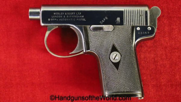Webley, 1907, 6.35mm, French, Retailer Marked, France, English, British, Handgun, Pistol, C&R, Collectible, VP, Vest Pocket, 6.35, 25, .25, acp, auto