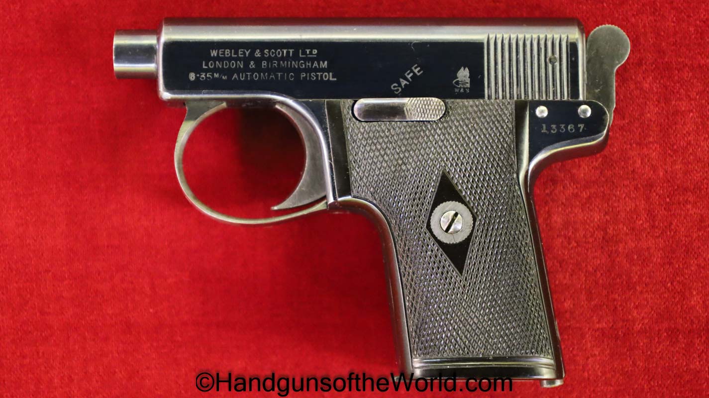 Webley, 1907, 6.35mm, French, Retailer Marked, France, English, British, Handgun, Pistol, C&R, Collectible, VP, Vest Pocket, 6.35, 25, .25, acp, auto