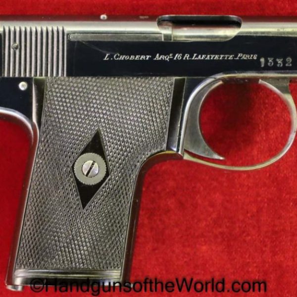 Webley, 1907, 6.35mm, French, Retailer Marked, France, English, British, Handgun, Pistol, C&R, Collectible, VP, Vest Pocket, 6.35, 25, .25, acp, auto