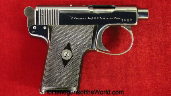 Webley, 1907, 6.35mm, French, Retailer Marked, France, English, British, Handgun, Pistol, C&R, Collectible, VP, Vest Pocket, 6.35, 25, .25, acp, auto