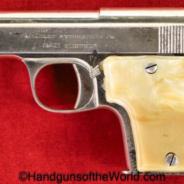 MAB, Model B, 6.35mm, Type I, Factory Nickel, Nickel, French, France, Handgun, Pistol, C&R, Collectible, VP, Vest Pocket, B, Model, Type 1, 6.35, 25, .25