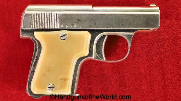 MAB, Model B, 6.35mm, Type I, Factory Nickel, Nickel, French, France, Handgun, Pistol, C&R, Collectible, VP, Vest Pocket, B, Model, Type 1, 6.35, 25, .25