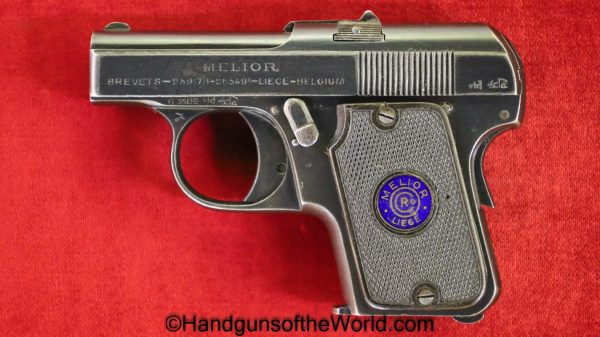 Melior, Vest Pocket, 6.35mm, Tiny, Belgian, Belgium, Handgun, Pistol, C&R, Collectible, Handgun, Pistol, C&R, Collectible, 25, .25, acp, auto, 6.35, VP
