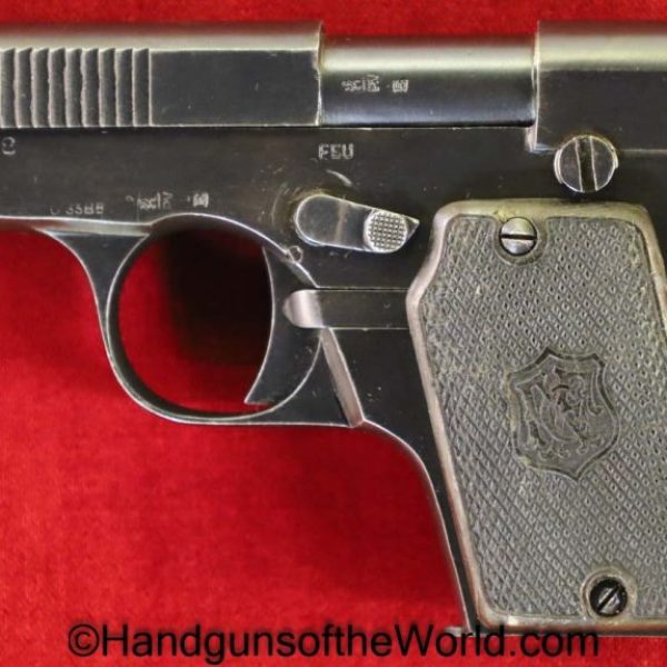 Francotte, Model 2, 6.35mm, Model, 2, II, Belgian, Belgium, Handgun, Pistol, C&R, Collectible, 6.35, 25, .25, acp, auto, VP, Vest Pocket, Hand gun