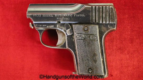 Ojanguren Y Vidosa, Crucero, Model 1920, 6.35mm, Spain, Spanish, Handgun, Pistol, C&R, Collectible, VP, Vest Pocket, 1920, 25, .25, 6.35, acp, auto