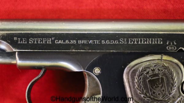 LeSteph, Vest Pocket, 6.35mm, France, French, Le Steph, Handgun, Pistol, C&R, Collectible, VP, 6.35, 25, .25, acp, auto, Hand gun, Saint Etienne