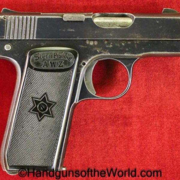 Albin Wahl, SternPistole, 6.35mm, 1st, Model, First, Stern Pistole, German, Germany, Handgun, Pistol, C&R, Collectible, VP, Vest Pocket, 25, .25, 6.35, acp