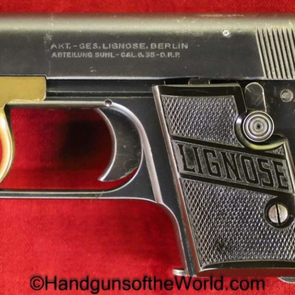 Lignose, Model 2A, 6.35mm, 1st, Variant, First, Variation, 2A, Einhand, German, Germany, Handgun, Pistol, C&R, Collectible, VP, Vest Pocket, 25, .25, acp