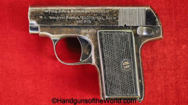 Gabilondo y Urresti, Radium, 6.35mm, Sliding Grip, Oddity, Spain, Spanish, Handgun, Pistol, C&R, Collectible, VP, Vest Pocket, 6.35, 25, .25, acp, auto