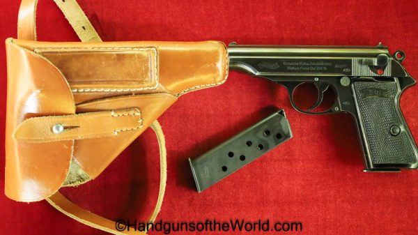 Walther, PP, 7.65mm, Luftwaffe, Contract, 2 Matching Magazines, Holster, 2 Matching Mags, Handgun, Pistol, C&R, Collectible, German, Germany, WWII, WW2