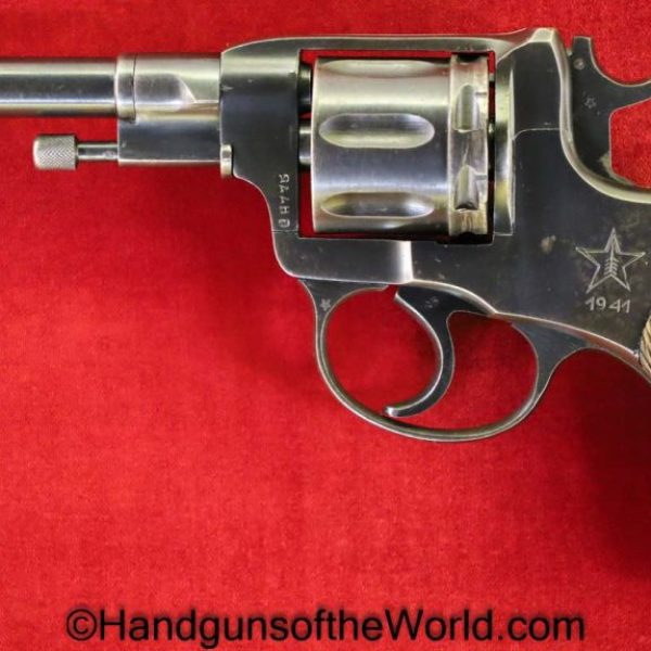 Russian, 1895, Nagant, Revolver, 7.62mm, Dated, 1941, Russia, USSR, Soviet, Soviet Union, WWII, WW2, Handgun, C&R, Collectible, 7.62, Non-Rework, Non Rework